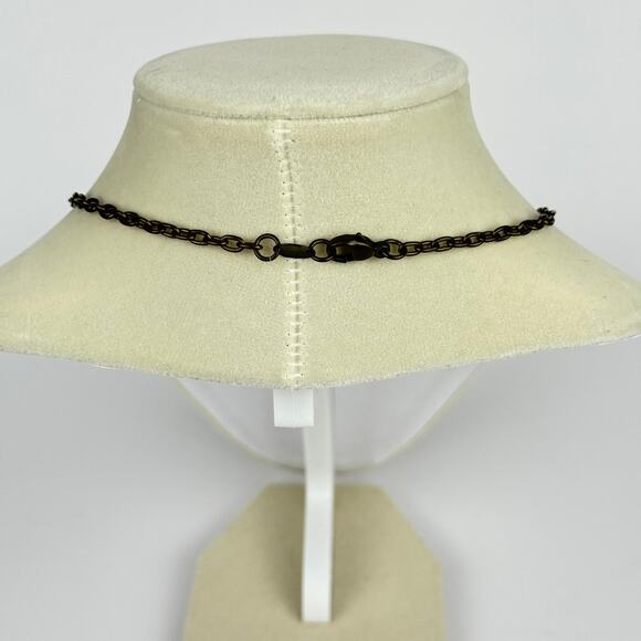 Vintage Poggi Paris Necklace 🛸 signed statement crystal blue green - Picture 5 of 7